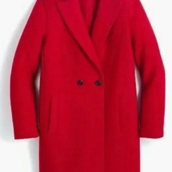 J Crew Daphne Wool Coat in Red Size 2 - Picture 6 of 6